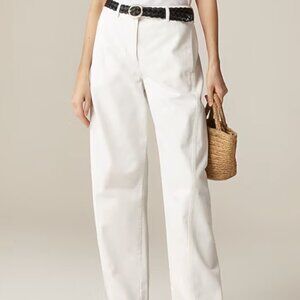 J.Crew Size 16 Relaxed Barrel-leg Jeans White Denim NWT Fits Big